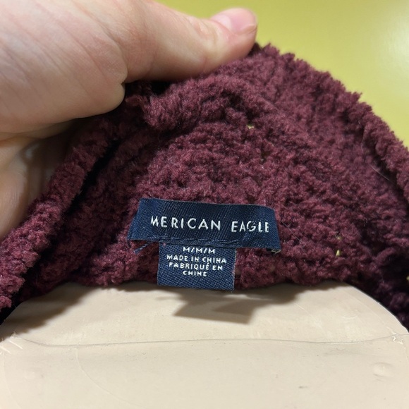 American 🦅 Knit Burgundy Sweater - Picture 2 of 2